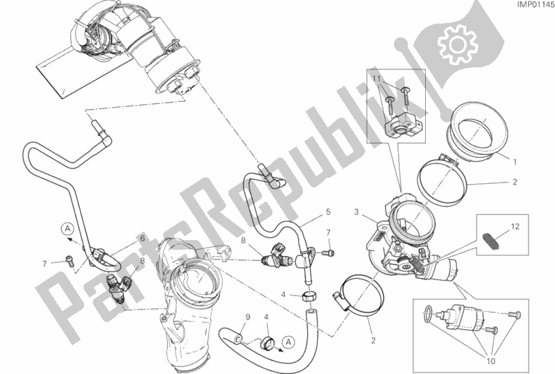 Toutes les pièces pour le Corps De Papillon du Ducati Scrambler Desert Sled 803 2019